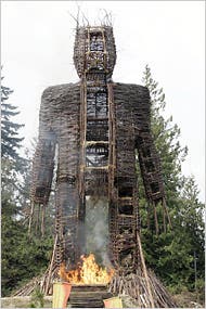 Set figure, Wicker Man pyre