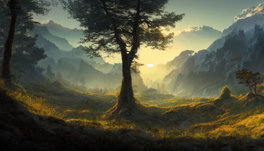 Sun rising between mountains.jpeg